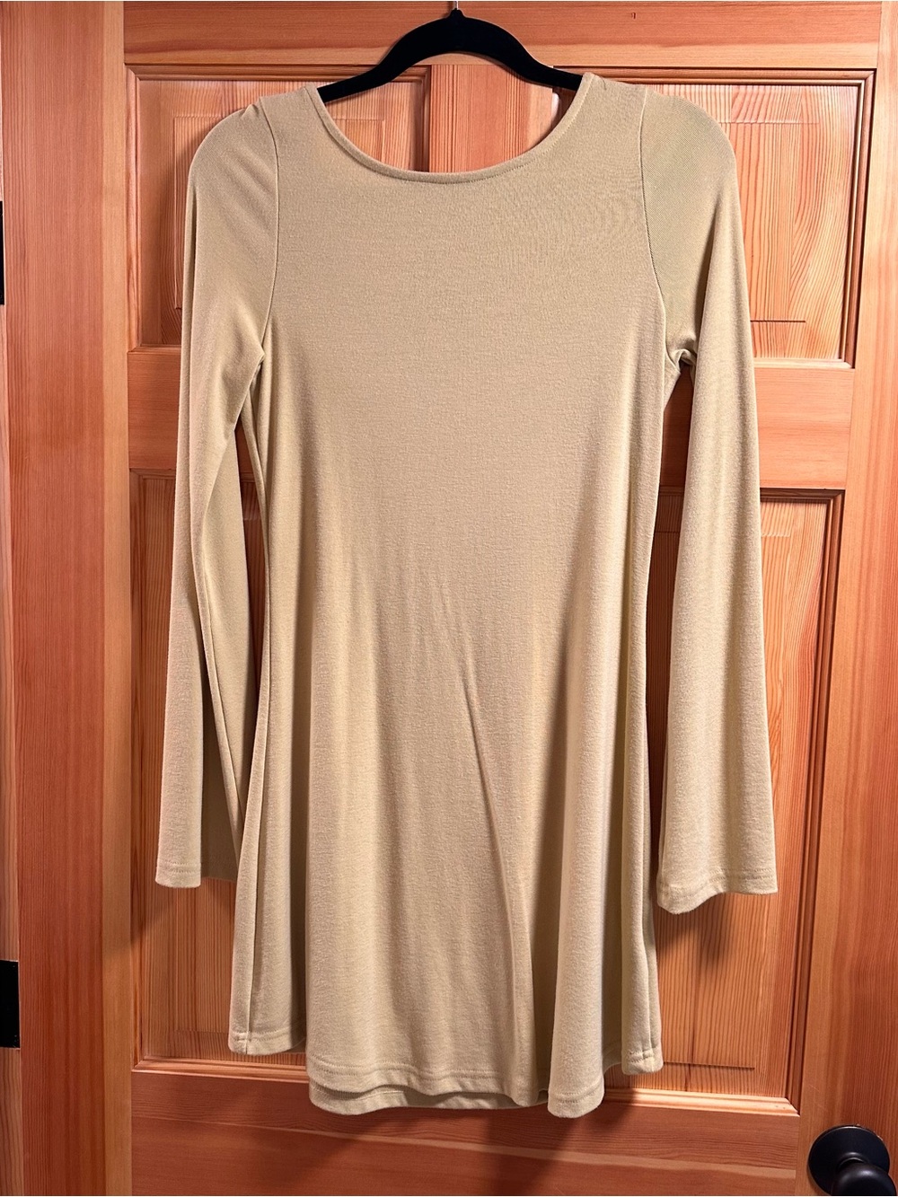 Free People Good Feels Low-Back Mini Dress Long Sleeve